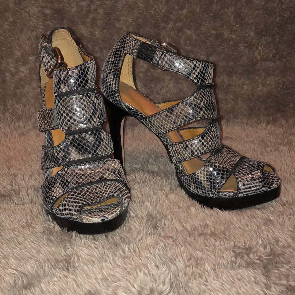 Michael Kors snake skin high heels